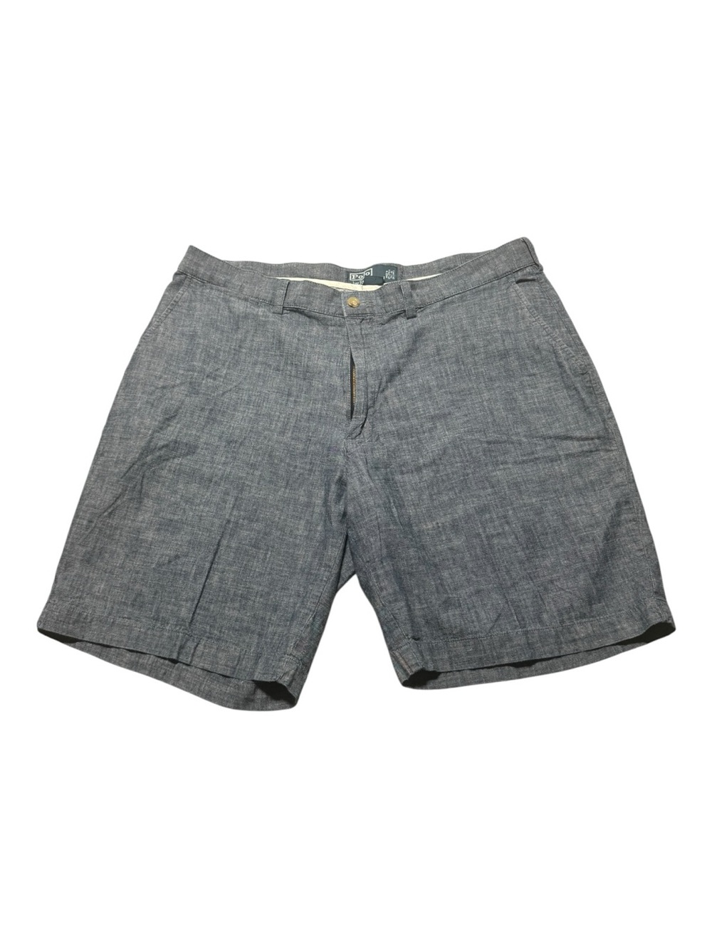 VTG Polo Ralph Lauren Men’s 38 Blue chambray chino shorts Preppy Golf Casual